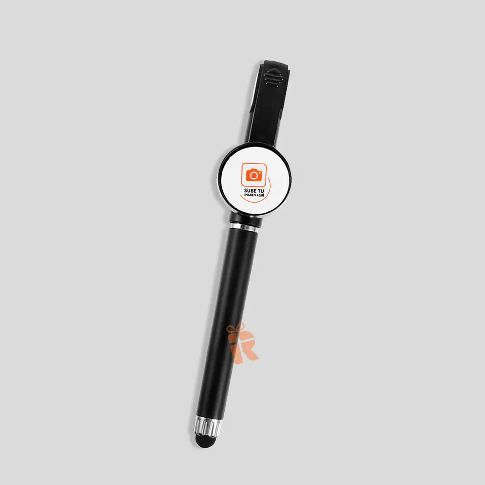 Bolígrafo touchscreen negro | personalizado con imagen o logo 1
