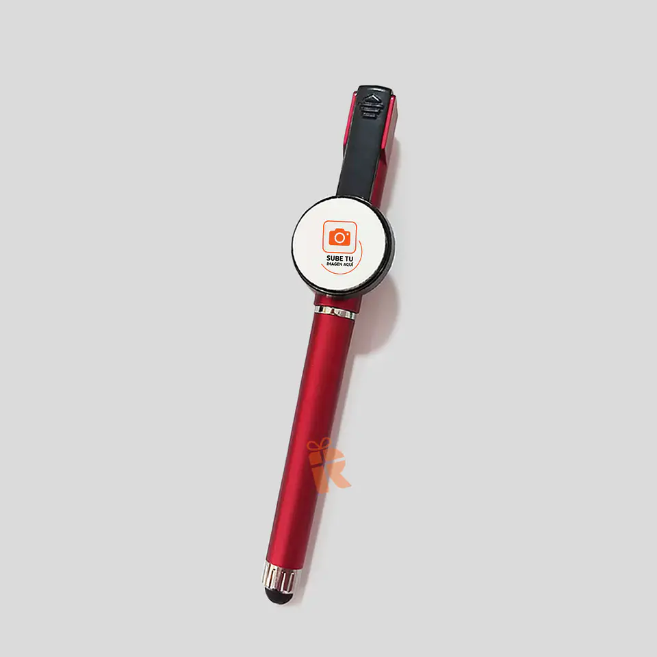 Bolígrafo touchscreen rojo | personalizado con imagen o logo 1