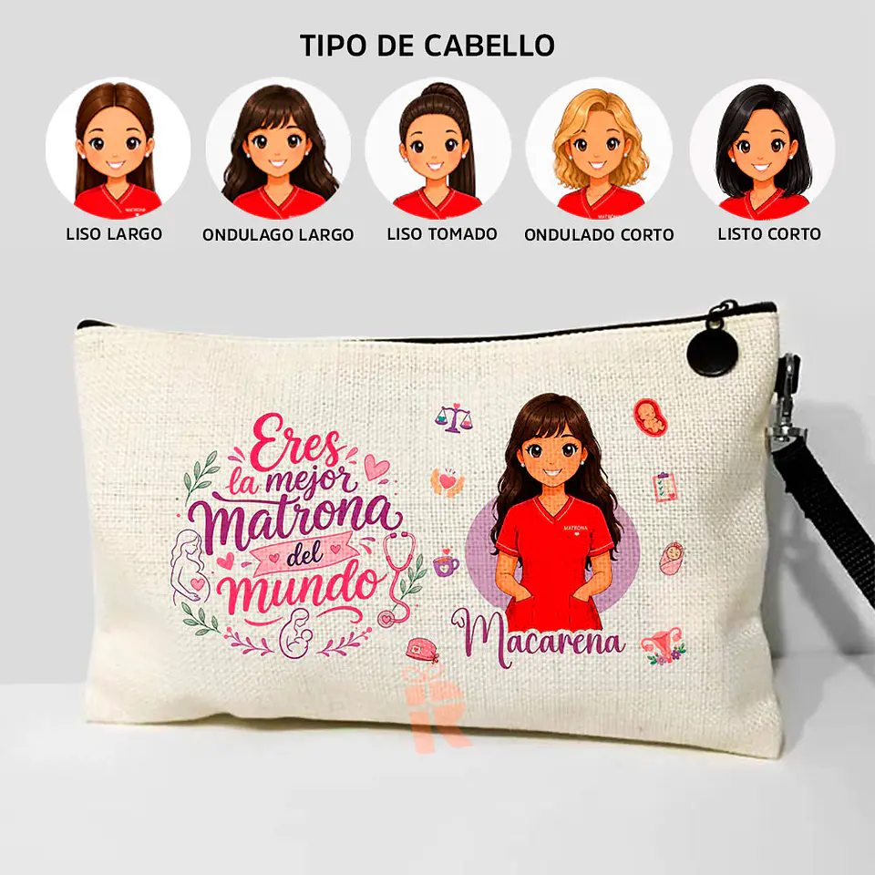 Estuche neceser personalizado con diseño  Matrona 2