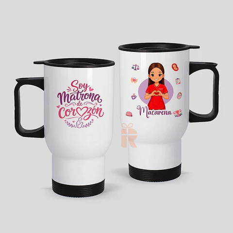 Mug térmico personalizado con diseño  Matrona 