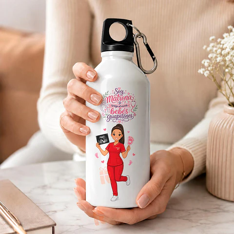 Botella de agua personalizada con diseño  Matrona 