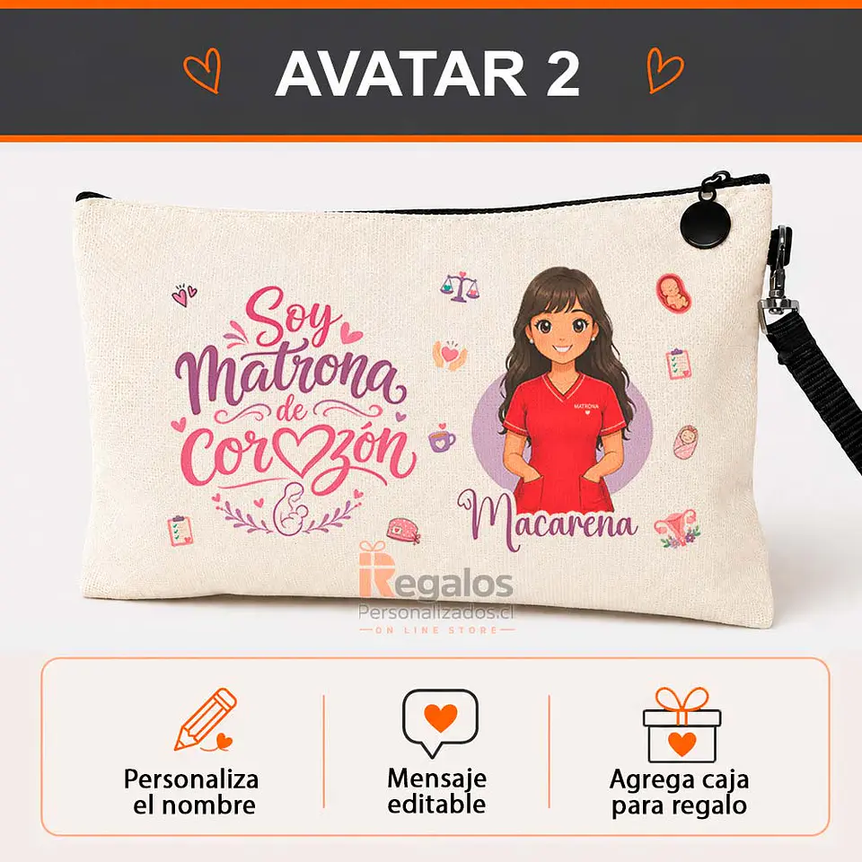 Estuche neceser personalizado con diseño  Matrona 3