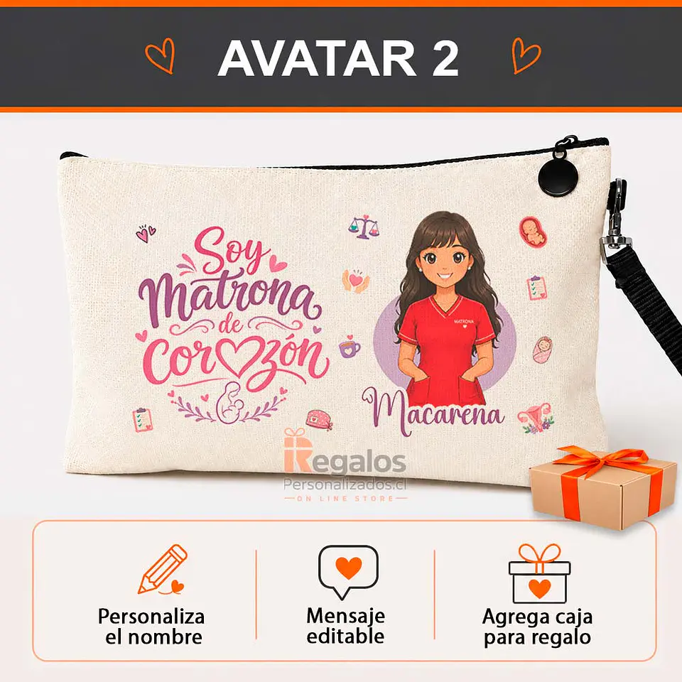 Estuche neceser personalizado con diseño  Matrona 4