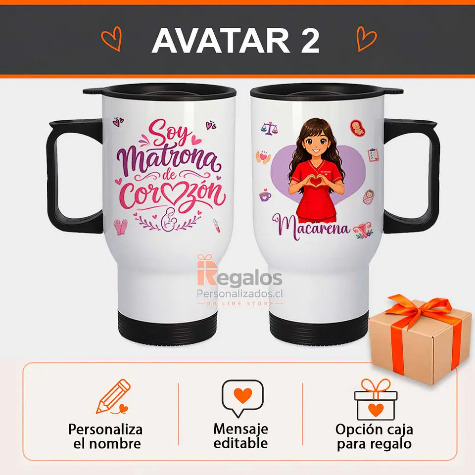 Mug térmico personalizado con diseño Matrona  4