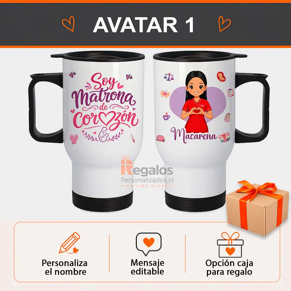 Mug térmico personalizado con diseño Matrona  5