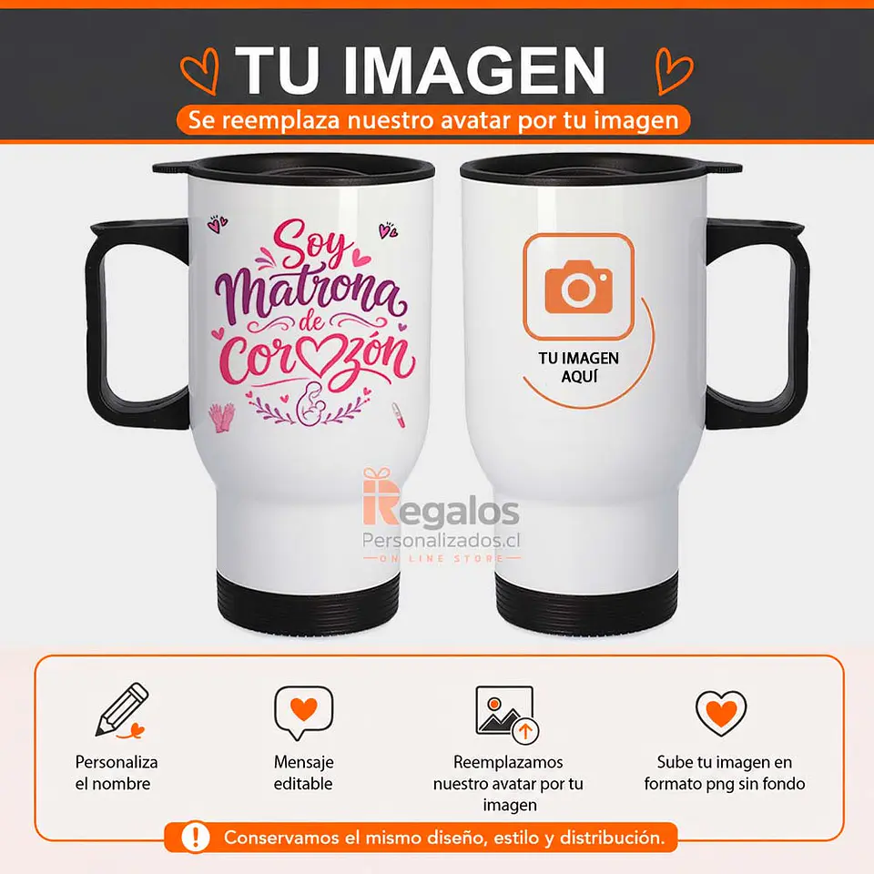 Mug térmico personalizado con diseño Matrona  6
