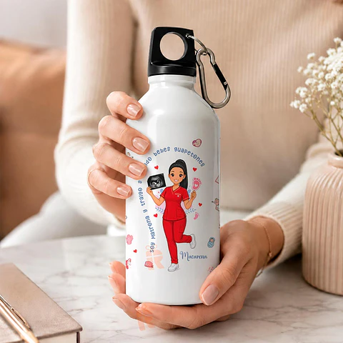 Botella de agua personalizada con diseño  Matrona 