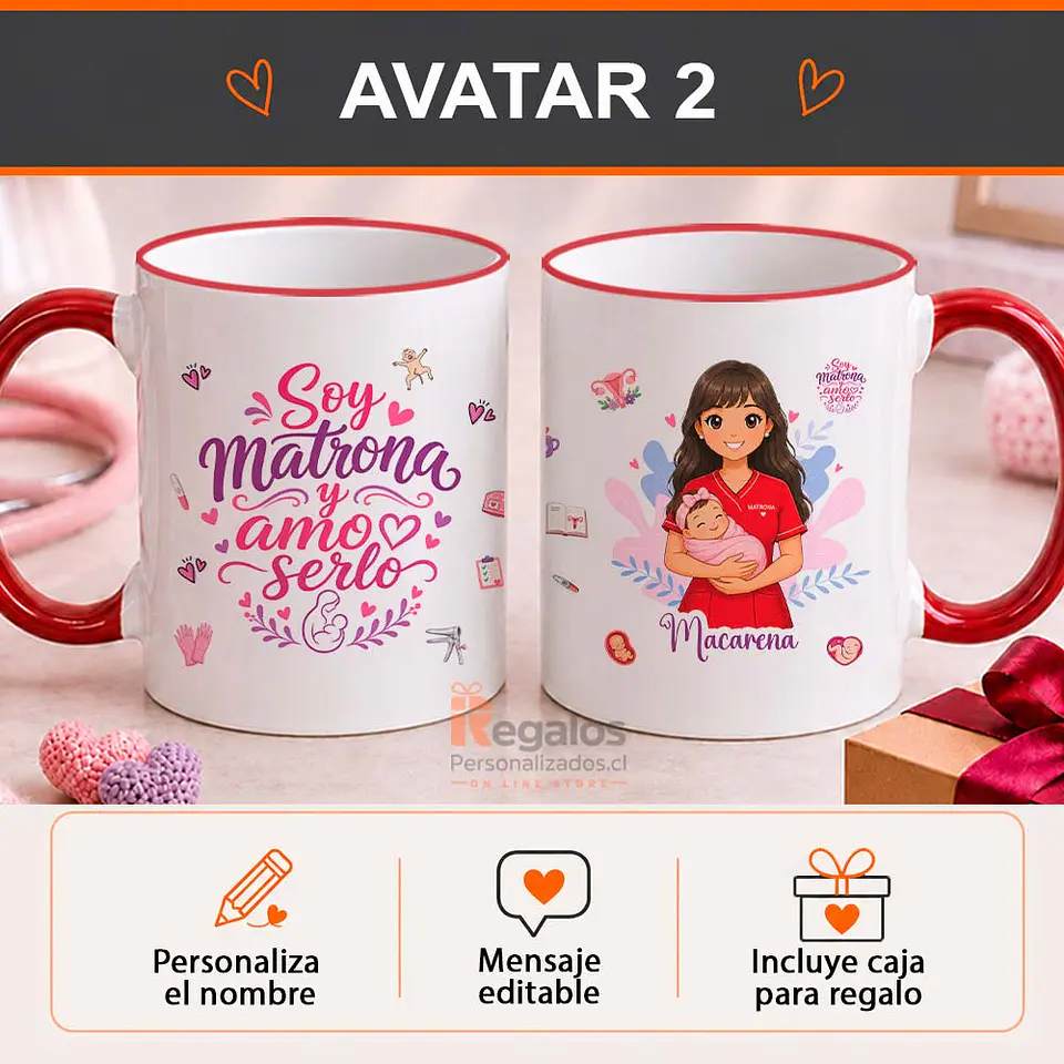 Tazón personalizado con diseño Matrona 3