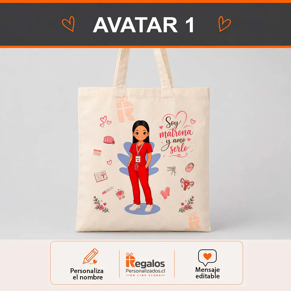 Bolsa crea algodón diseño Matrona 2