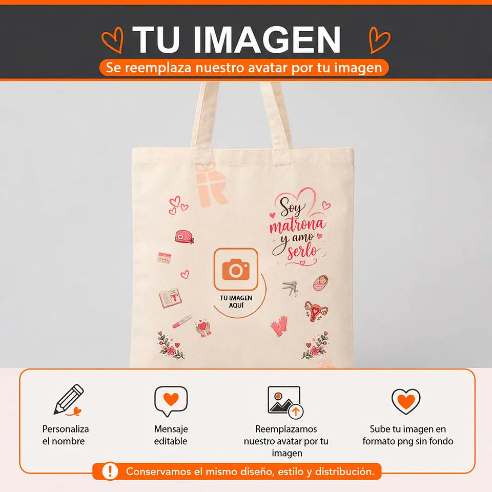 Bolsa crea algodón diseño Matrona 4