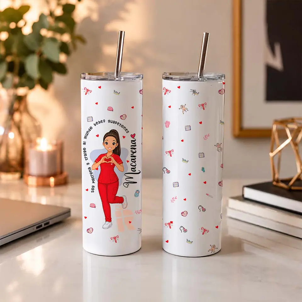 Vaso térmico tumbler skinny diseño Matrona 1