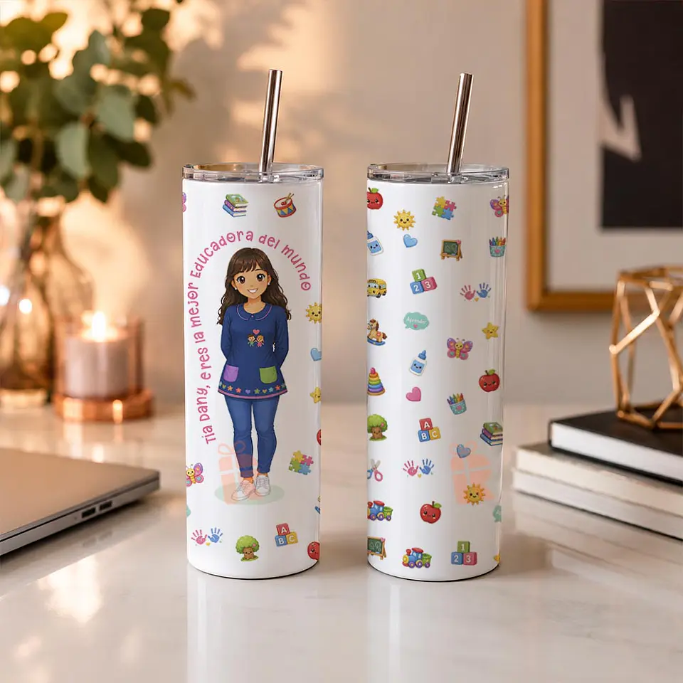 Vaso térmico skinny diseño Técnico Ed. Párvulos 1