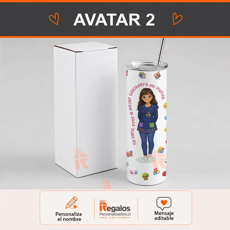 Vaso térmico skinny diseño Técnico Ed. Párvulos 3