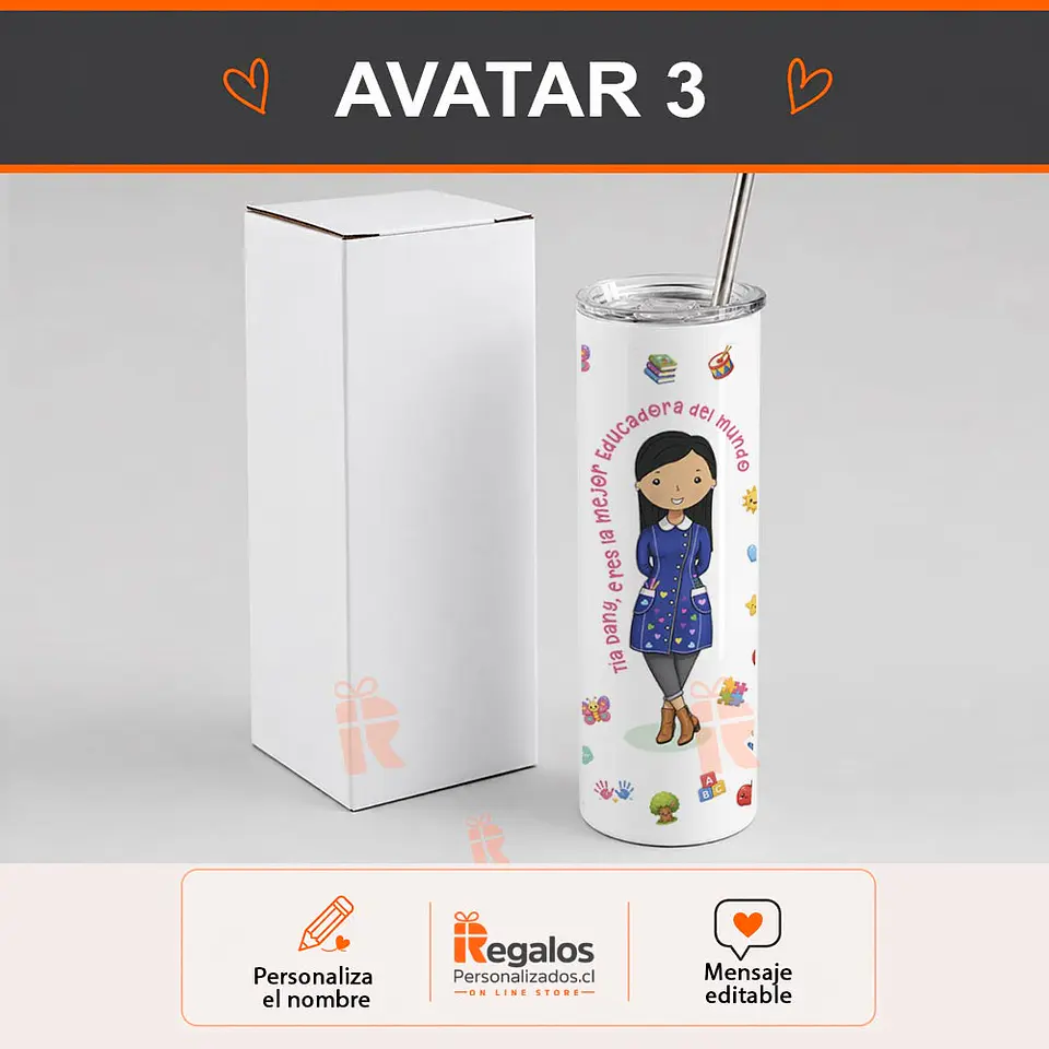 Vaso térmico skinny diseño Técnico Ed. Párvulos 4