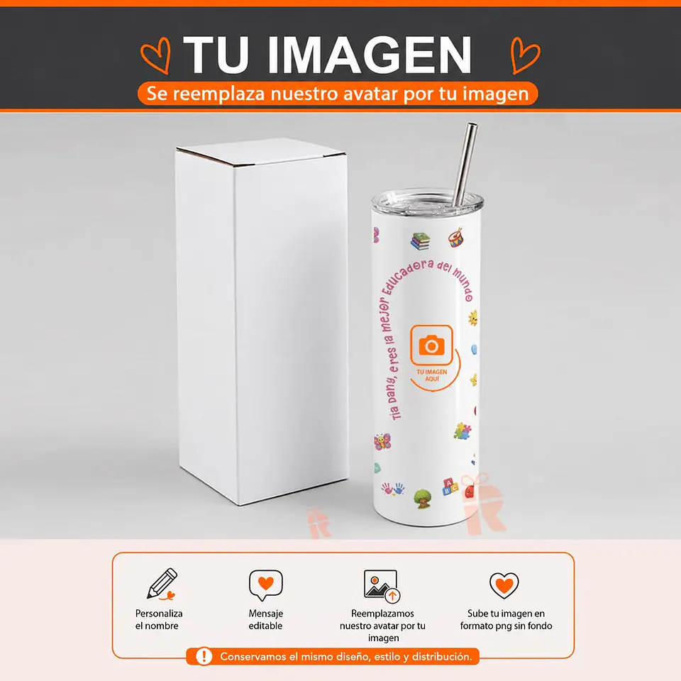 Vaso térmico skinny diseño Técnico Ed. Párvulos 5