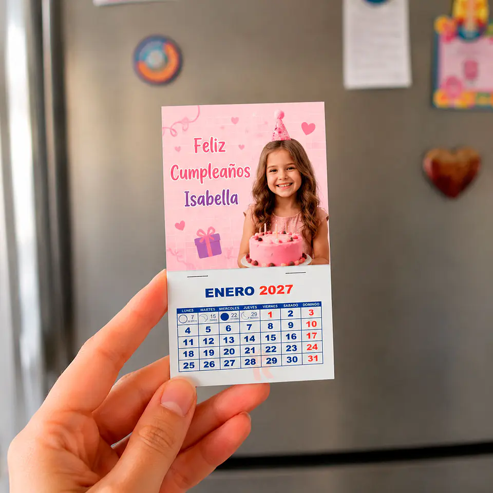 Mini Calendario imantado | Personalizado con imagen 3