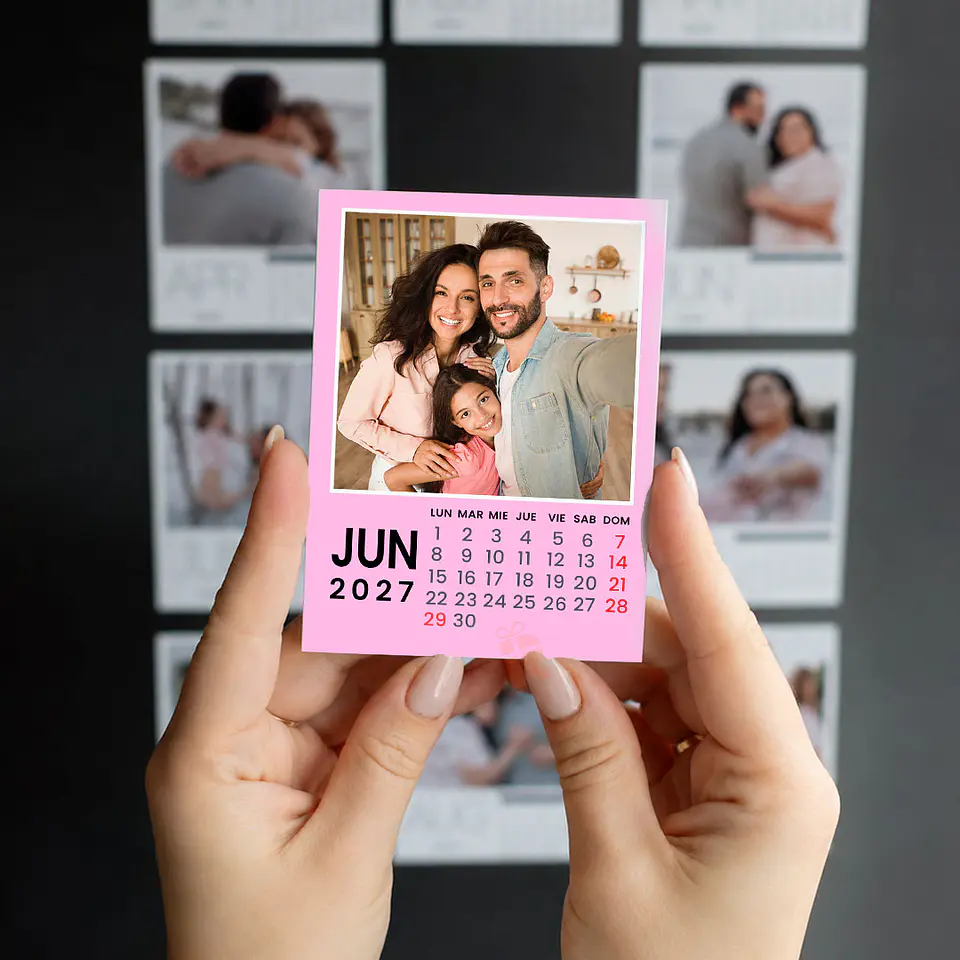 Set de 4 Calendarios polaroid imantado 7x10cm | Elige el Mes de Inicio 2