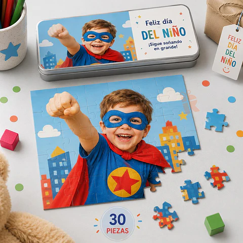 Puzzle Personalizado con foto y Caja Metálica