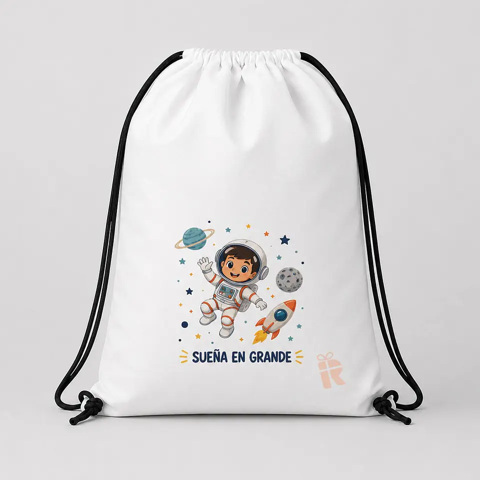 Mochila tipo morral poliester clásico | Personalizada con imagen, logo o frase 2