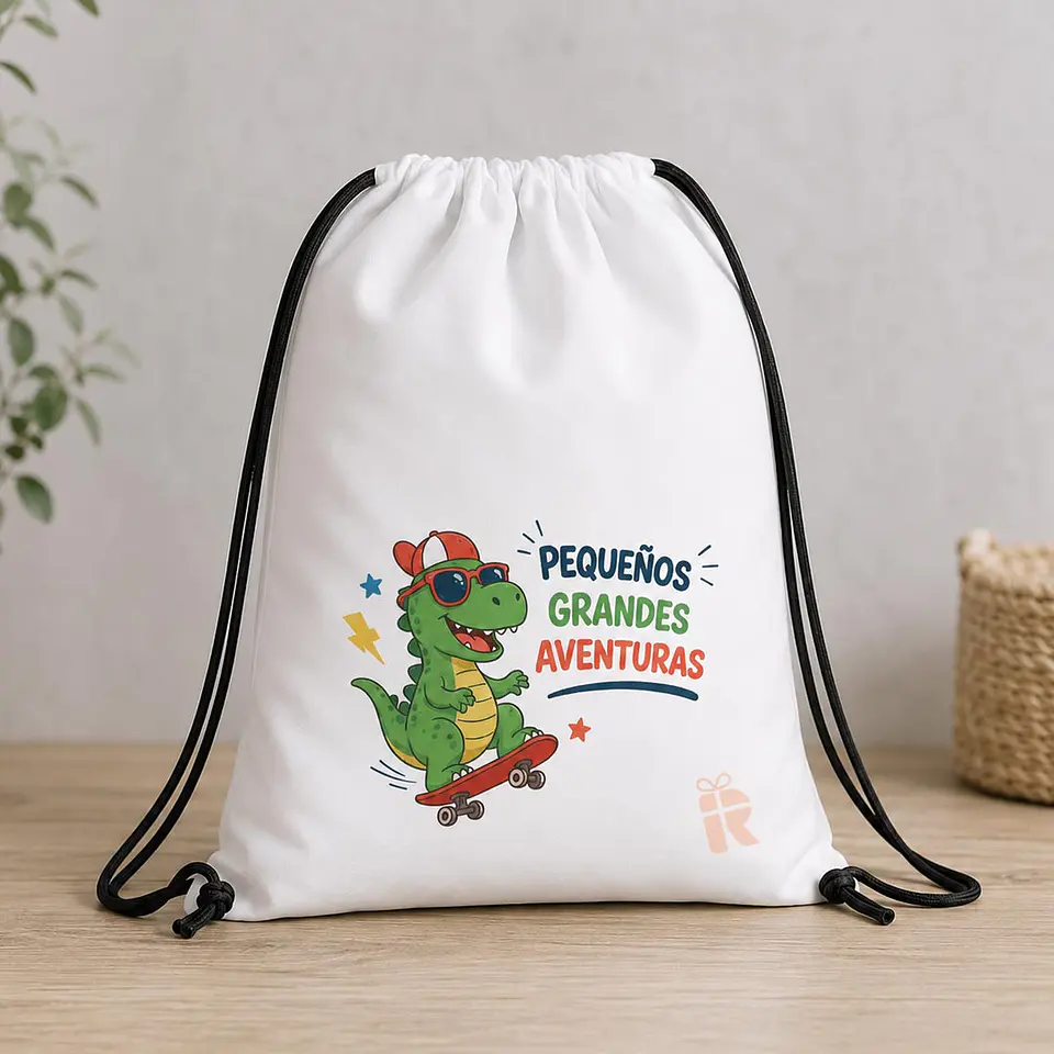 Mochila tipo morral poliester clásico | Personalizada con imagen, logo o frase 1