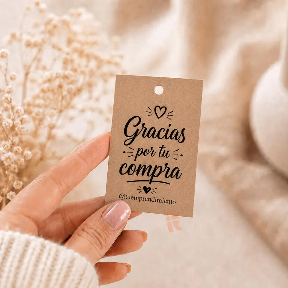 Tags Kraft rectangular Personalizados | Compra mínima 50 unidades 2