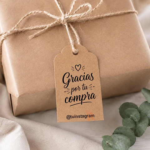 Tags Kraft rectangular Personalizados | Compra mínima 50 unidades