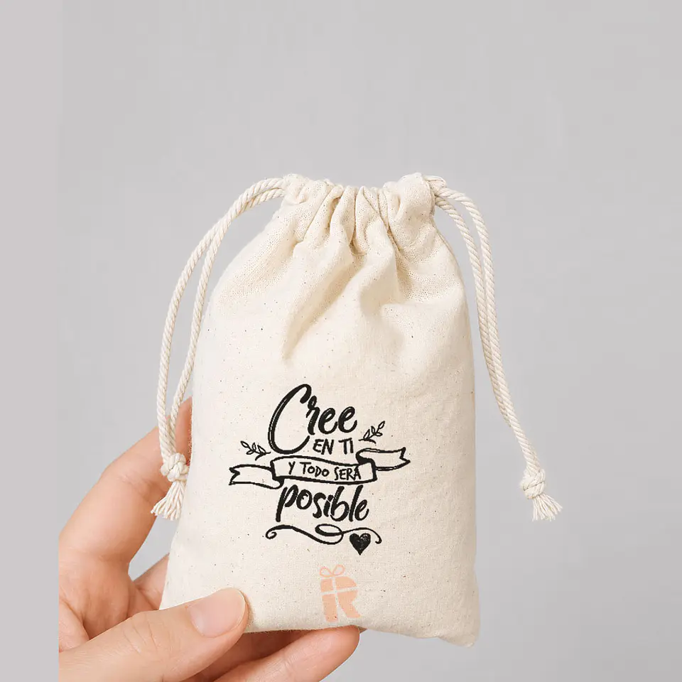 Saco crea algodón natural | Personalizado con imagen, logo o frase 2