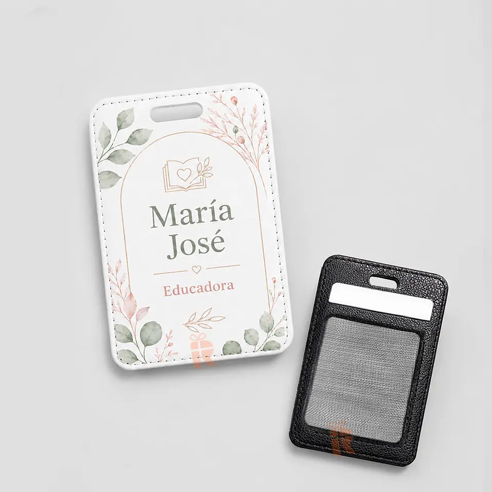 Porta credencia cuerina reverso malla | Personalizada con tu imagen 1
