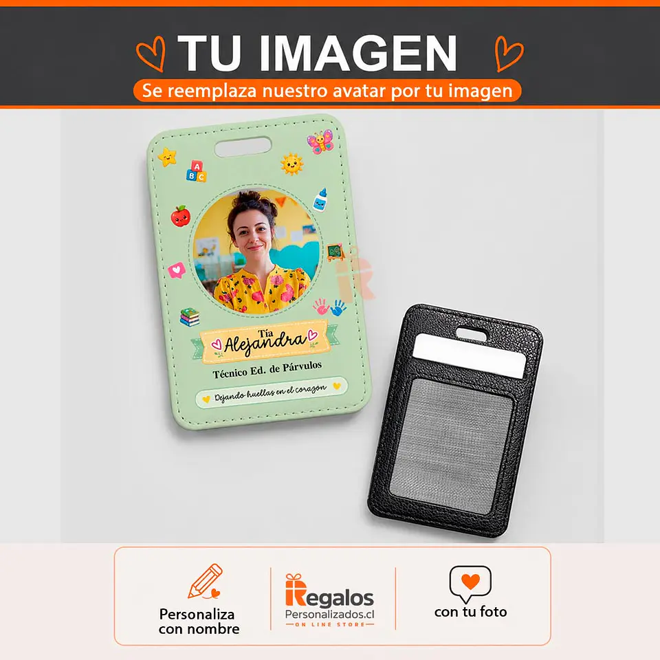 Porta credencial diseño Tec.Parvulos | Personalizado  5