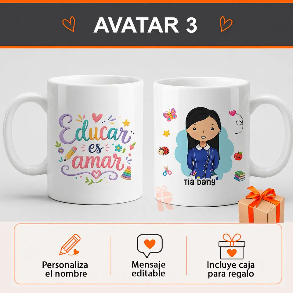 Tazón diseño Técnico Educadora | Personalizado 4