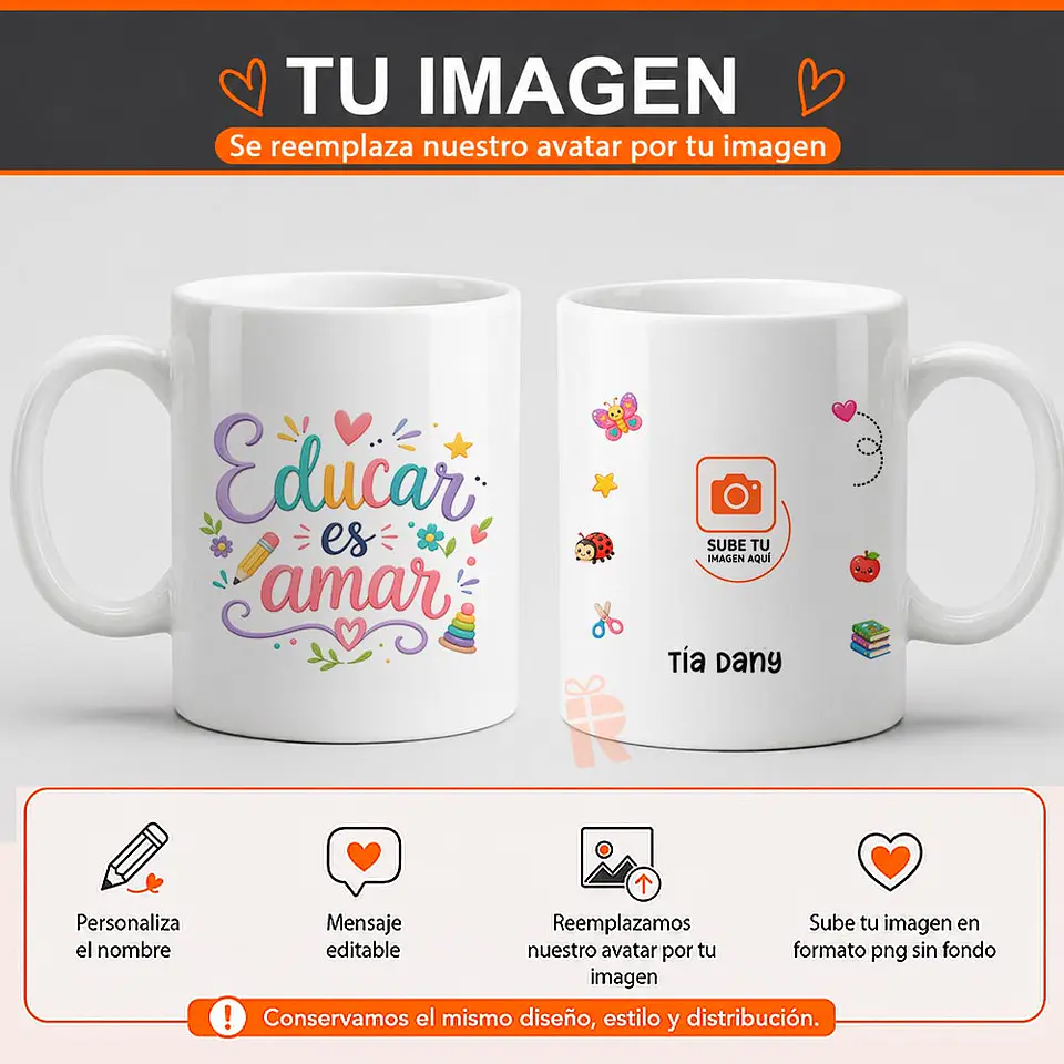 Tazón diseño Técnico Educadora | Personalizado 5