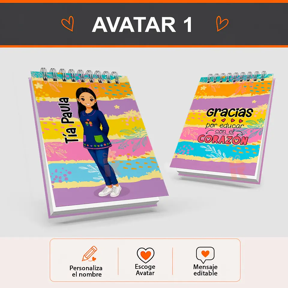Libreta anillada diseño Técnico Ed. Parvulos | Personalizada 2