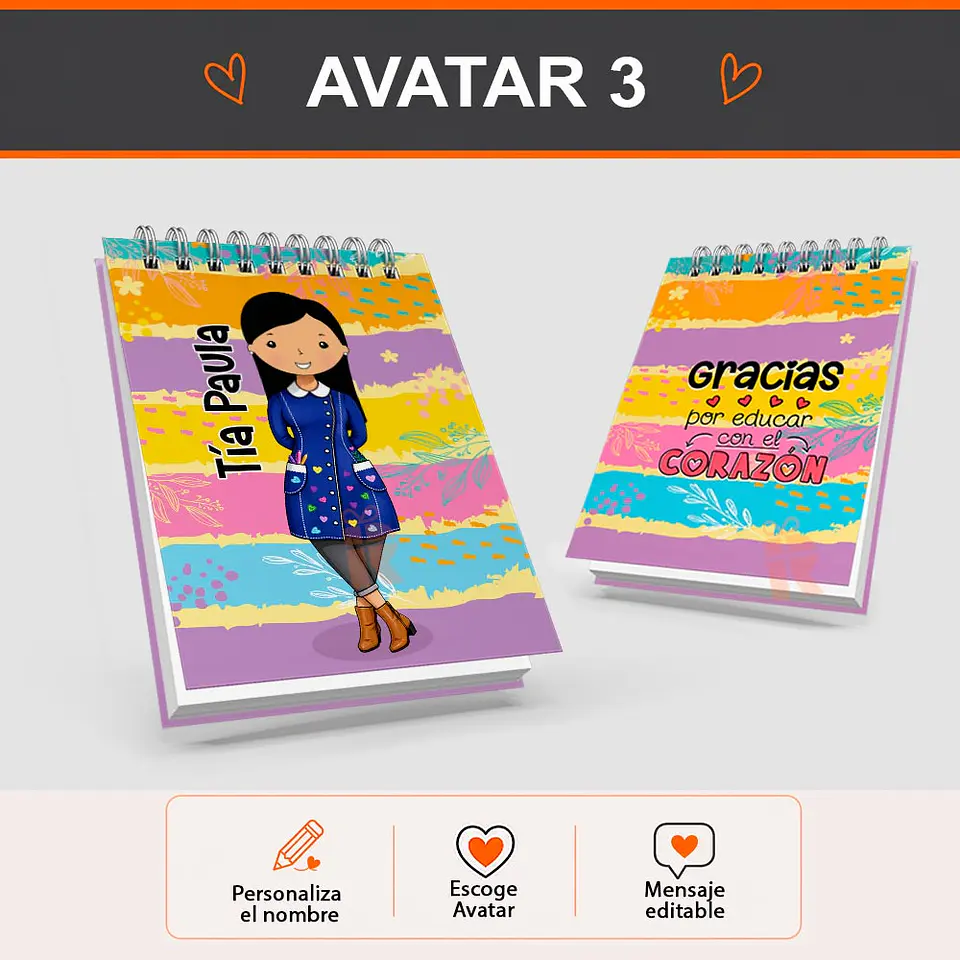 Libreta anillada diseño Técnico Ed. Parvulos | Personalizada 4
