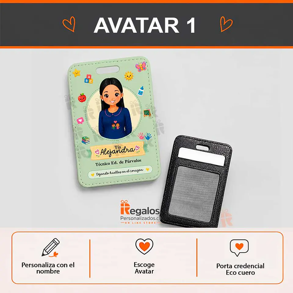 Porta credencial diseño Tec.Parvulos | Personalizado  2