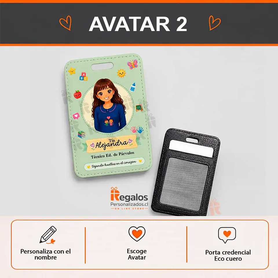 Porta credencial diseño Tec.Parvulos | Personalizado  3