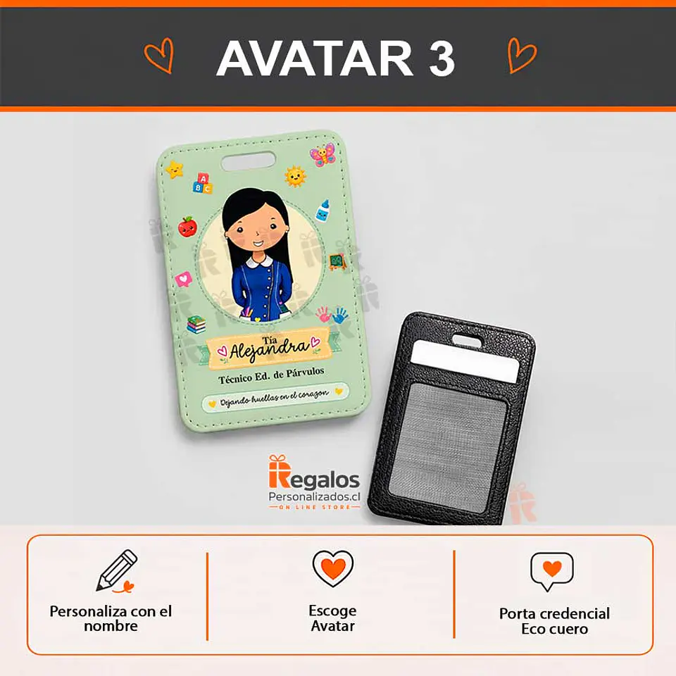 Porta credencial diseño Tec.Parvulos | Personalizado  4