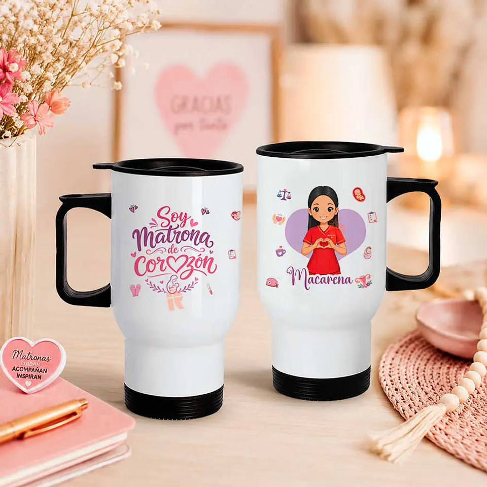 Mug térmico personalizado con diseño Matrona  1