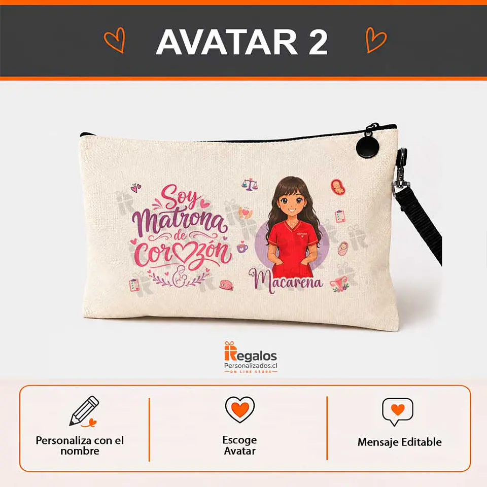 Estuche neceser personalizado con diseño  Matrona 3