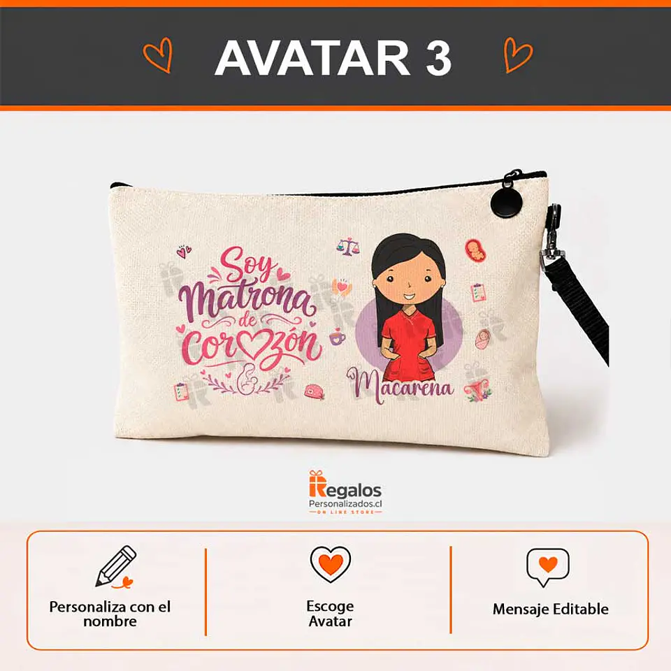 Estuche neceser personalizado con diseño  Matrona 4