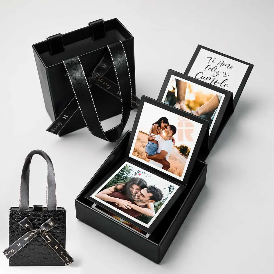 Caja de Fotos Tipo Acordeón Personalizada | 11 Fotos + Mensaje 4