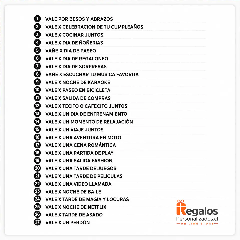 Talonario de Vales para Parejas  | Porque Tú lo Vales 2