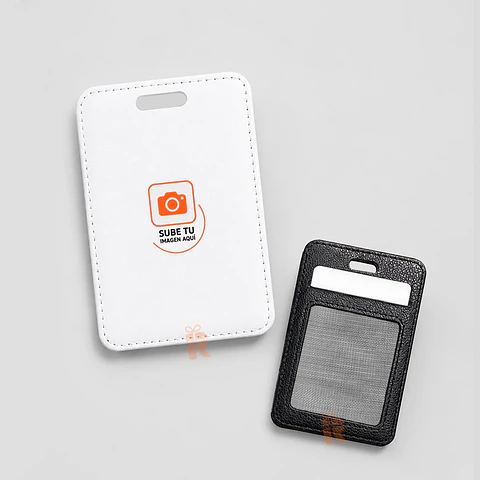Porta credencial cuerina reverso malla | Personalizada con tu imagen