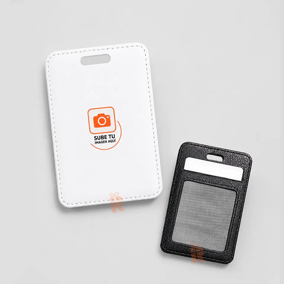 Porta credencial cuerina reverso malla | Personalizada con tu imagen 1