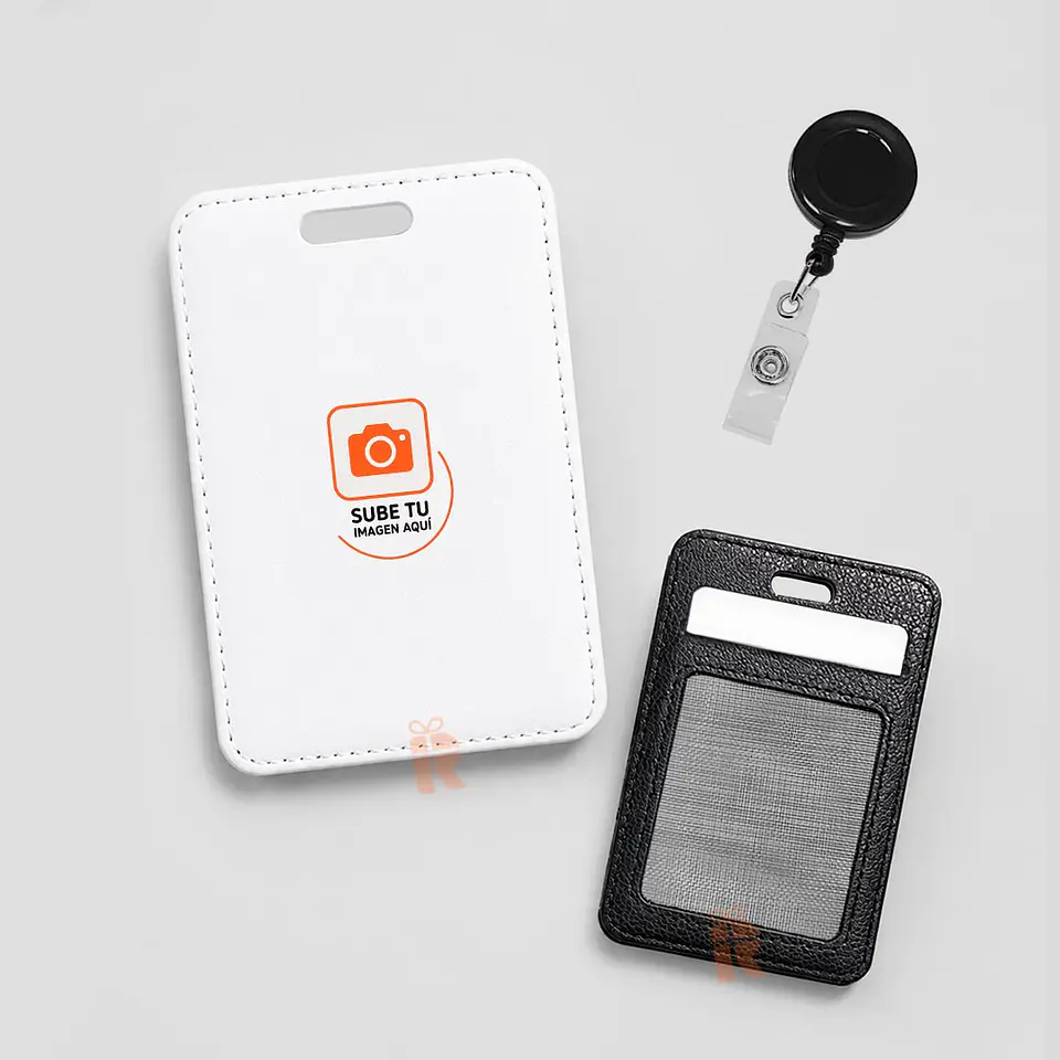 Porta credencial cuerina reverso malla | Personalizada con tu imagen 4