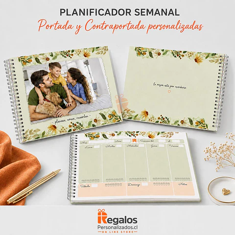 Planificador Semanal | Portada y Contraportada personalizadas