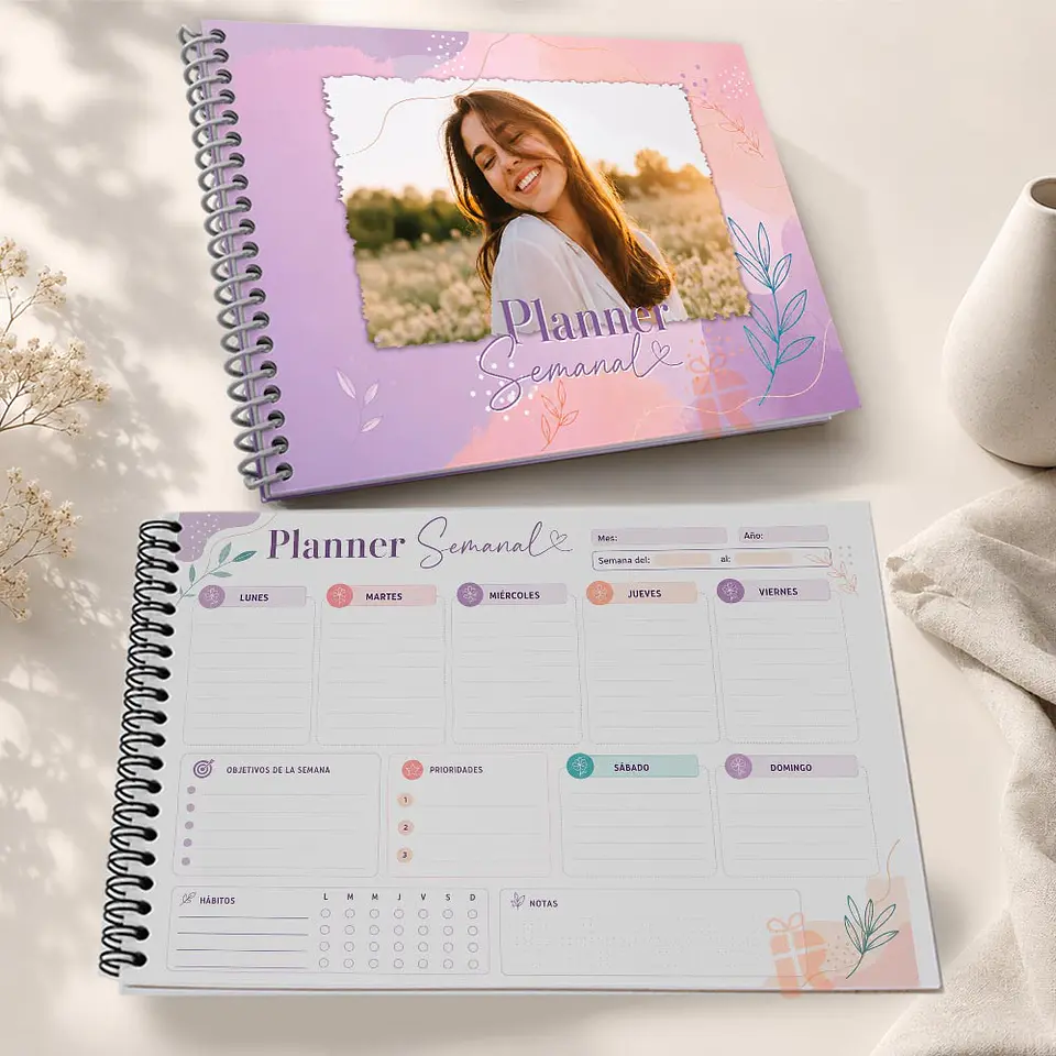 Planificador Semanal | Portada y Contraportada personalizadas 5