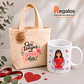 Pack tazón y Bolsa de tela personalizado con diseño para Matrona - Miniatura 1