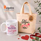Pack tazón y Bolsa de tela personalizado con diseño para Matrona - Miniatura 2
