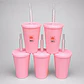 Vaso reutilizable 350ml tapa y bombilla personalizado  - Miniatura 3