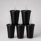 Vaso reutilizable 350ml tapa y bombilla personalizado  - Miniatura 4